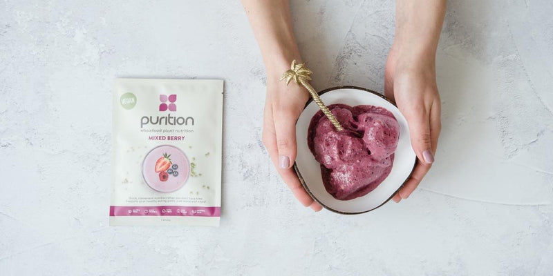 Vegan berry protein nice cream