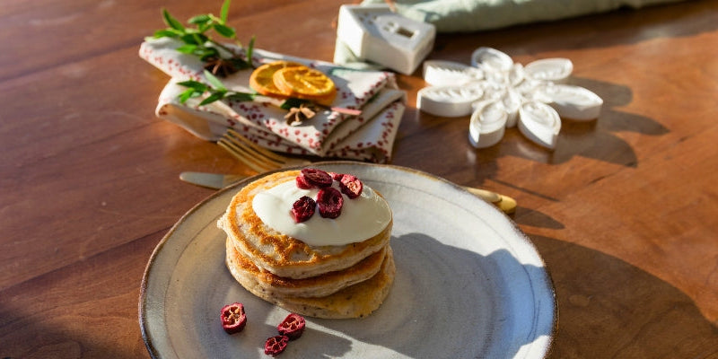 Orange & Cranberry pancakes