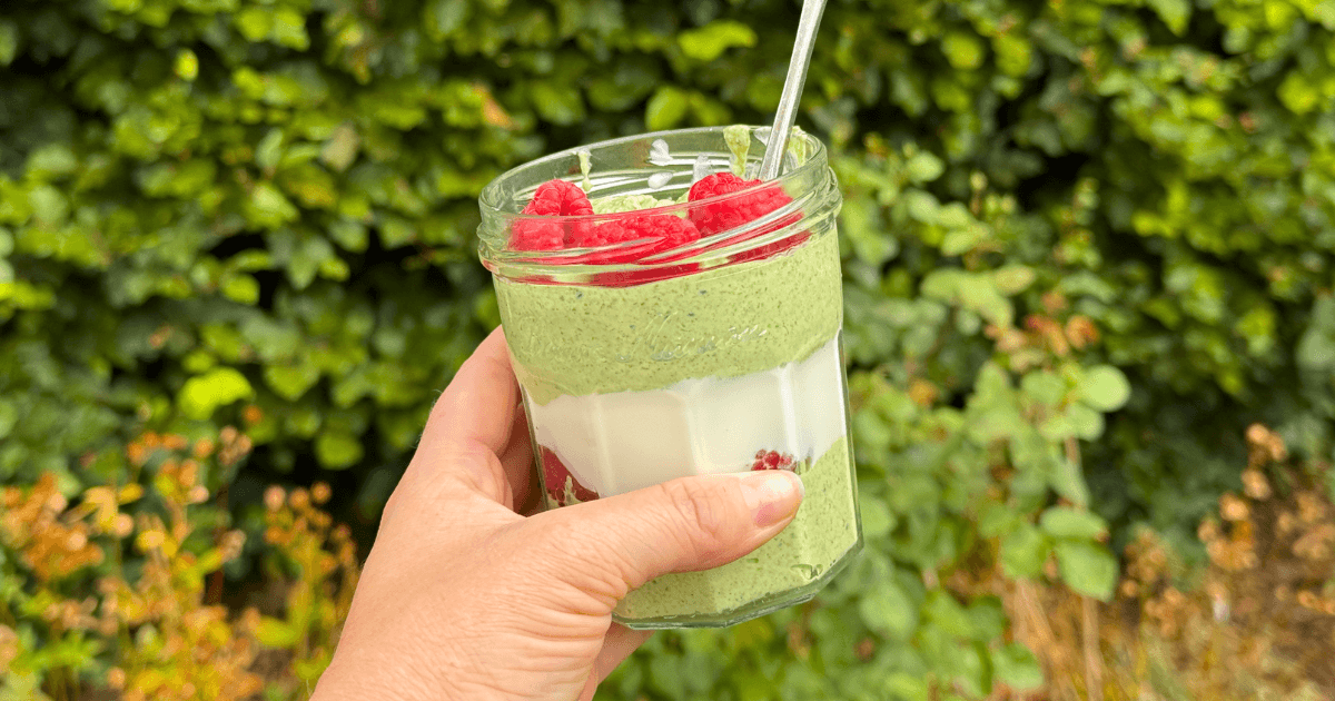 Matcha & Vanilla Layered Yoghurt Pot