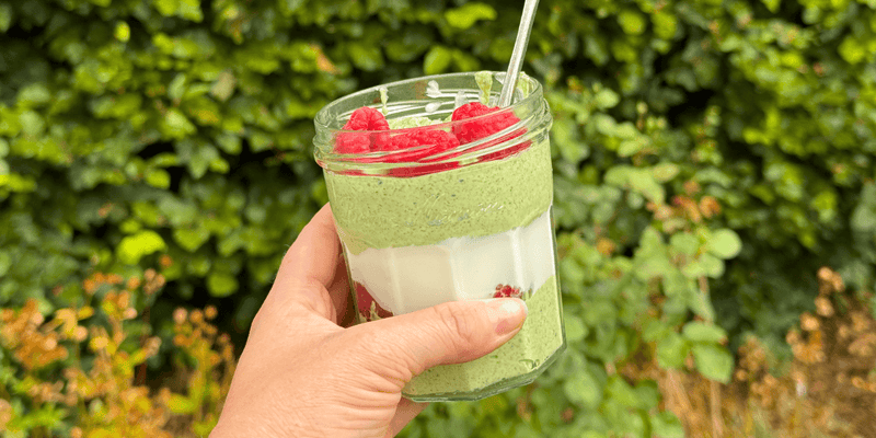 Matcha & Vanilla Layered Yoghurt Pot