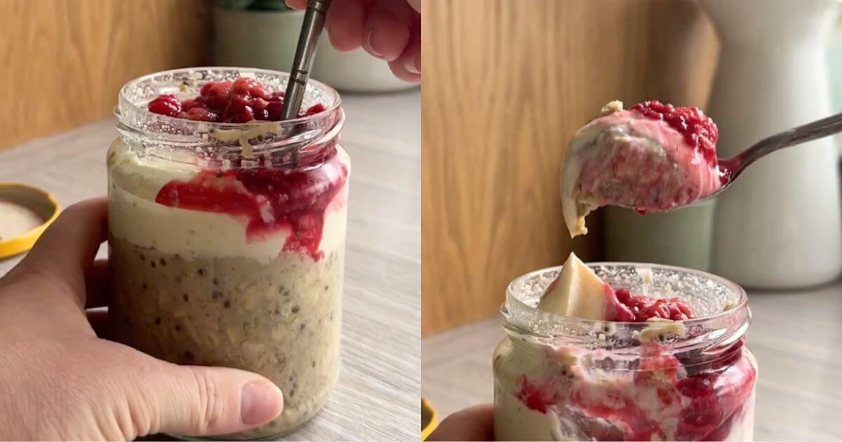 Pistachio & Raspberry Overnight Oats