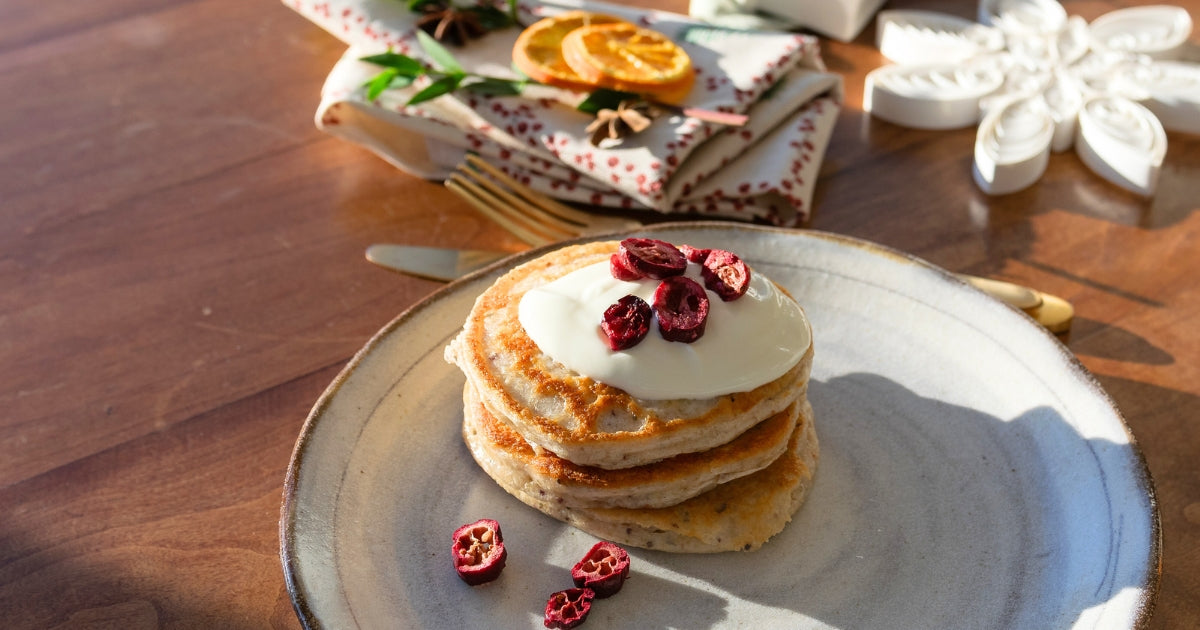 Orange & Cranberry pancakes