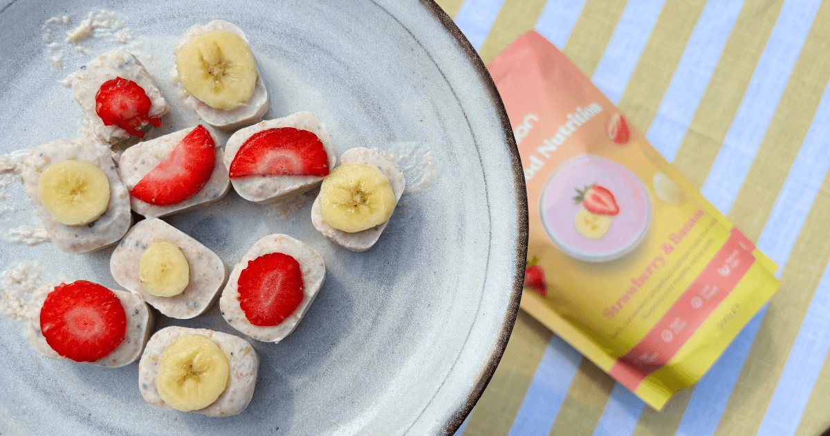 Strawberry & Banana Yoghurt Bites