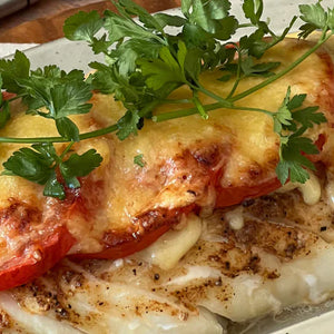 Tomato & Garlic Baked Cod