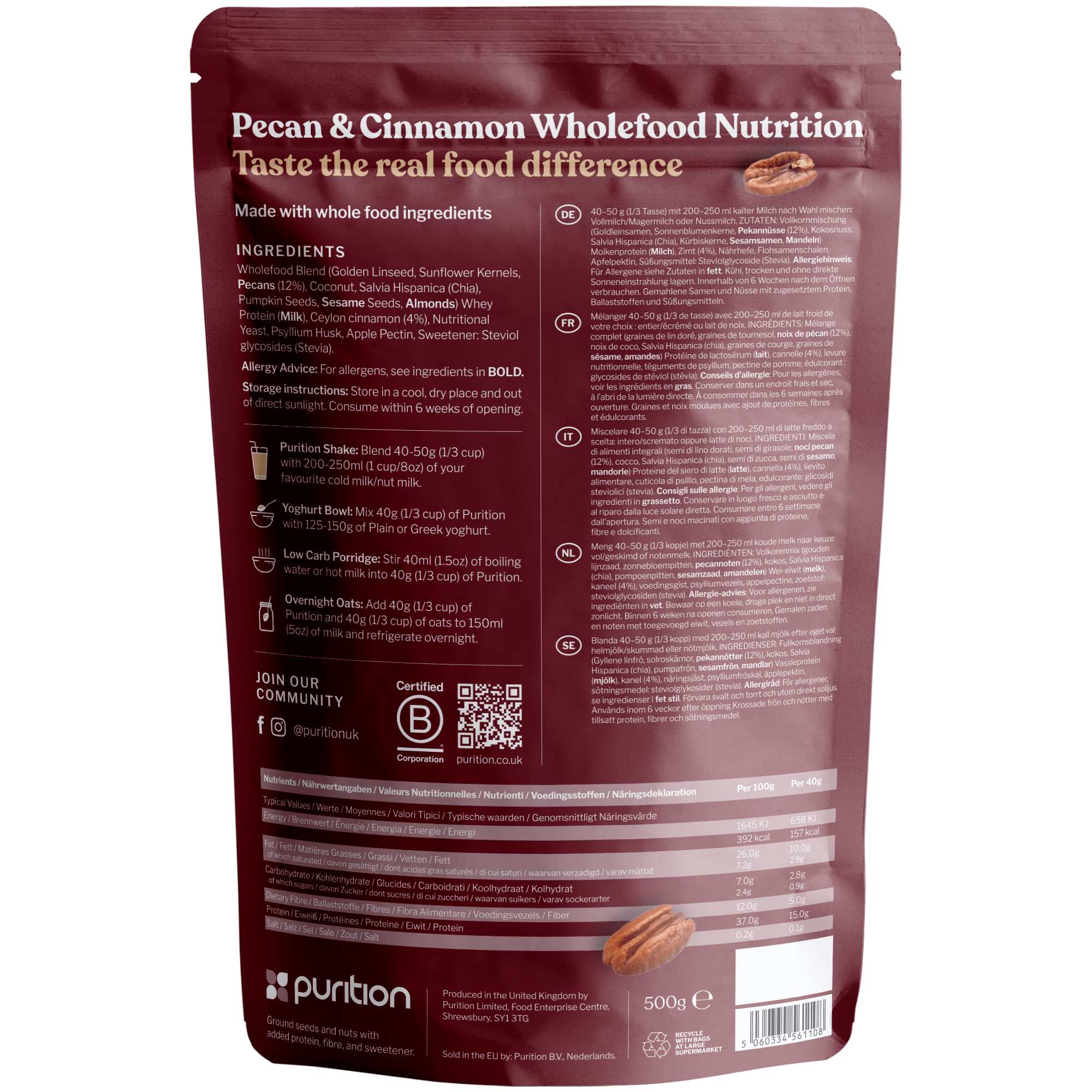 Pecan & Cinnamon 500g